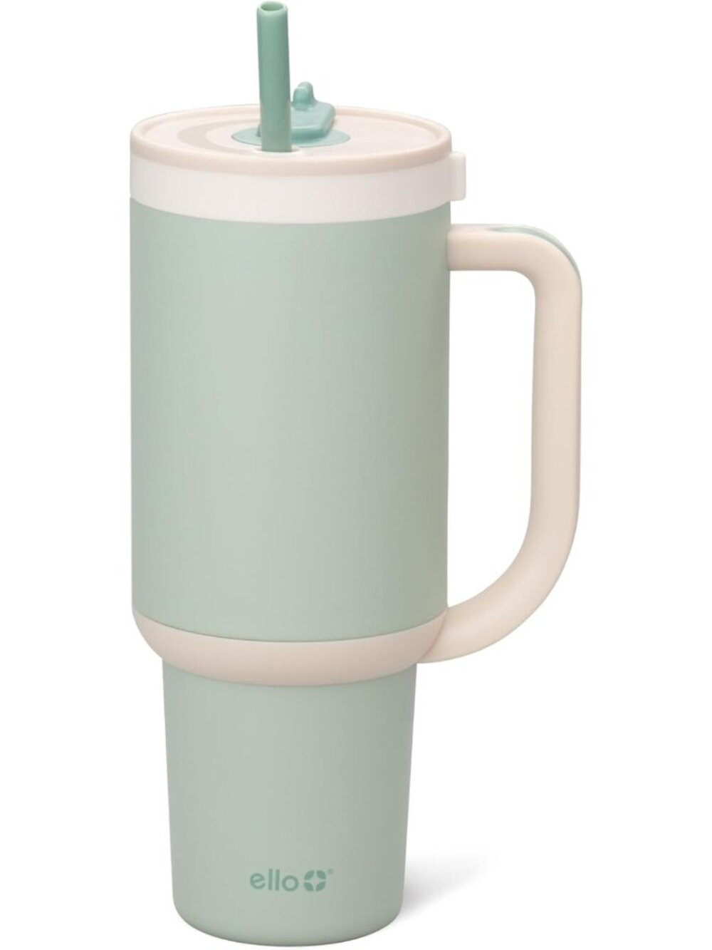 Insulated 40oz Stainless Steel Tumbler with Straw - Pistachio Color, Travel Mug